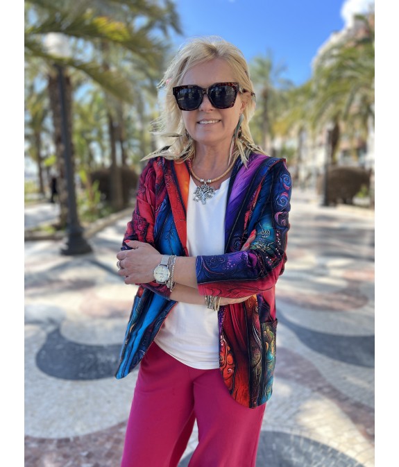 Marynarka z kapturem z guzikiem Kreacja