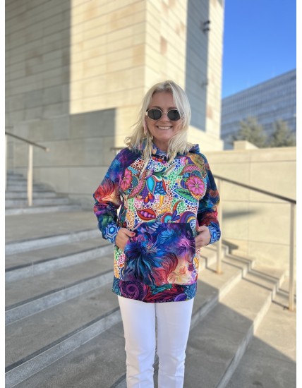 Bluza z Kapturem oversize unikat (5) S/M