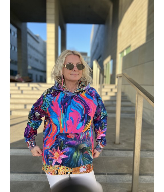 Bluza z Kapturem oversize unikat (11) S/M