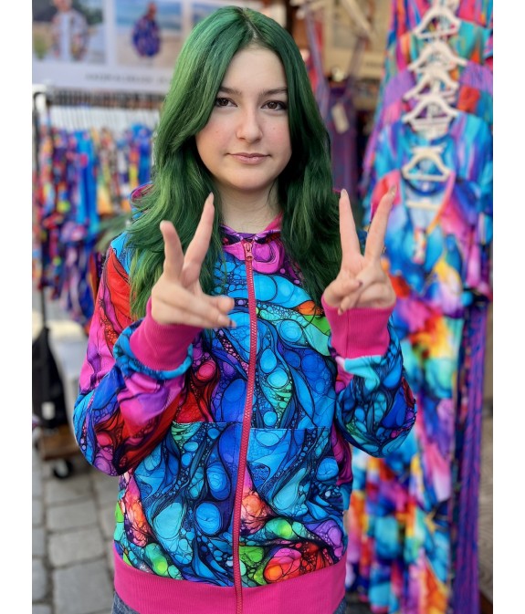 Bluza zamek Inspiracja Fuksja