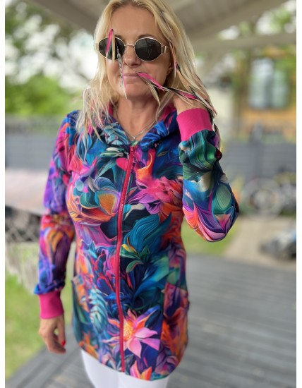 Bluza na zamek Otwieram Się Zachwyt fuksja