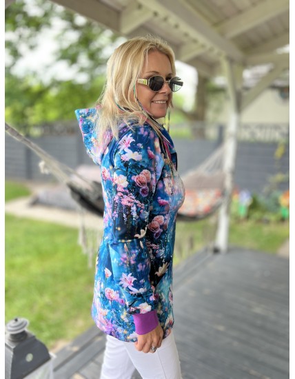 Bluza na zamek Otwieram Się Cisza Fiolet
