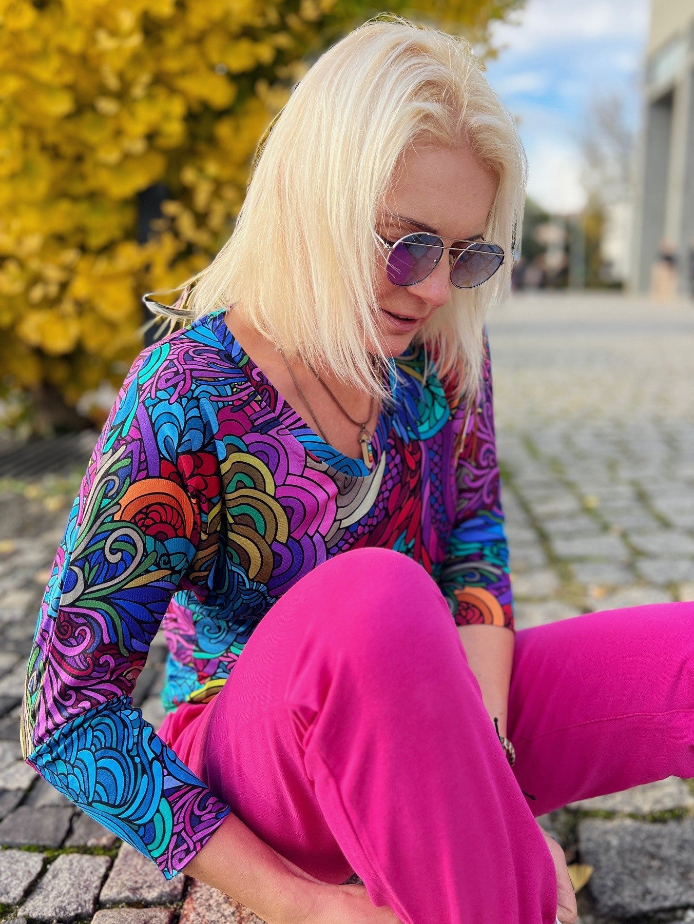 Bluzka Kimonowa wiskoza - Radość