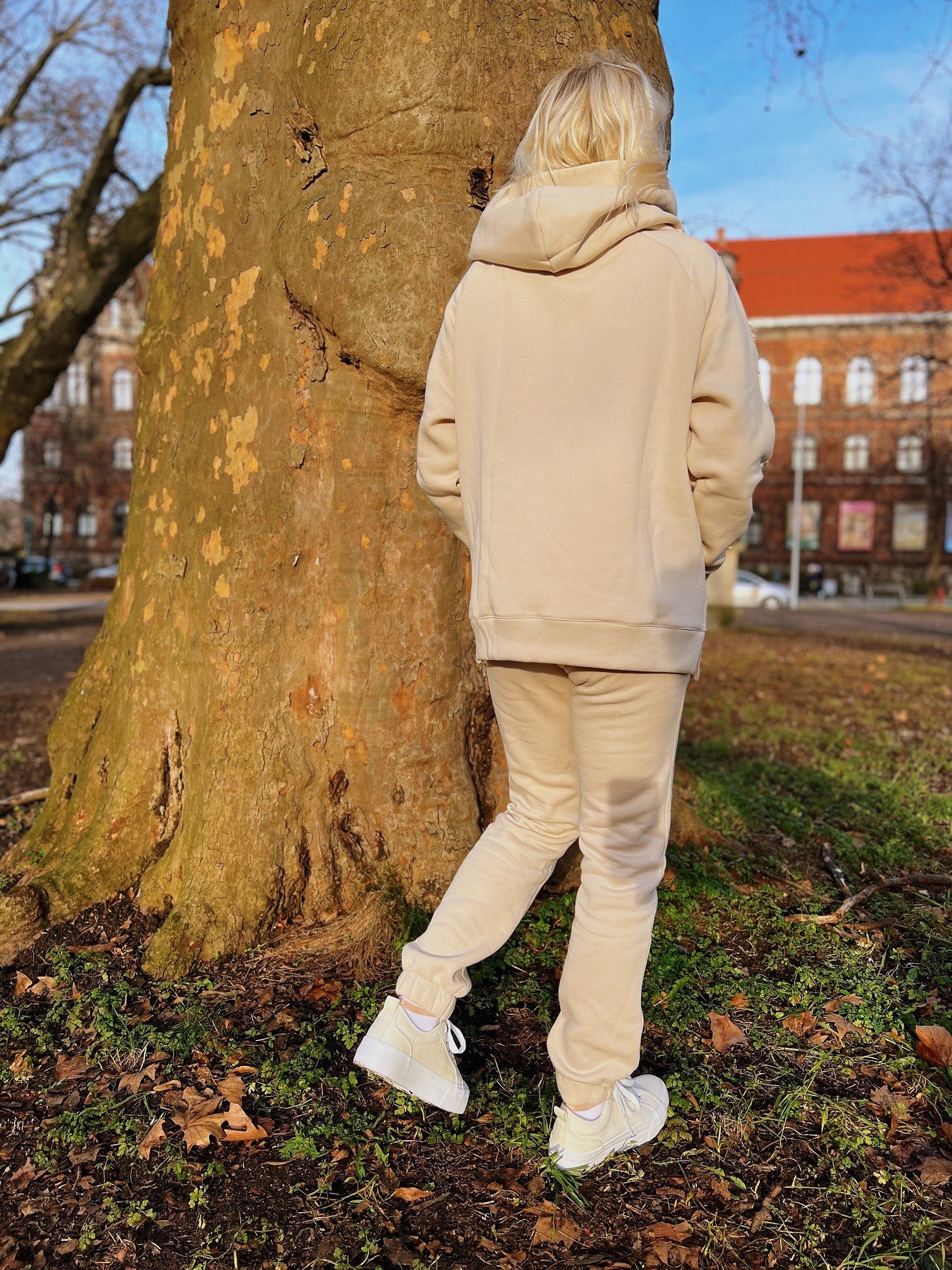 Bluza z Kapturem oversize Fantazja Beż