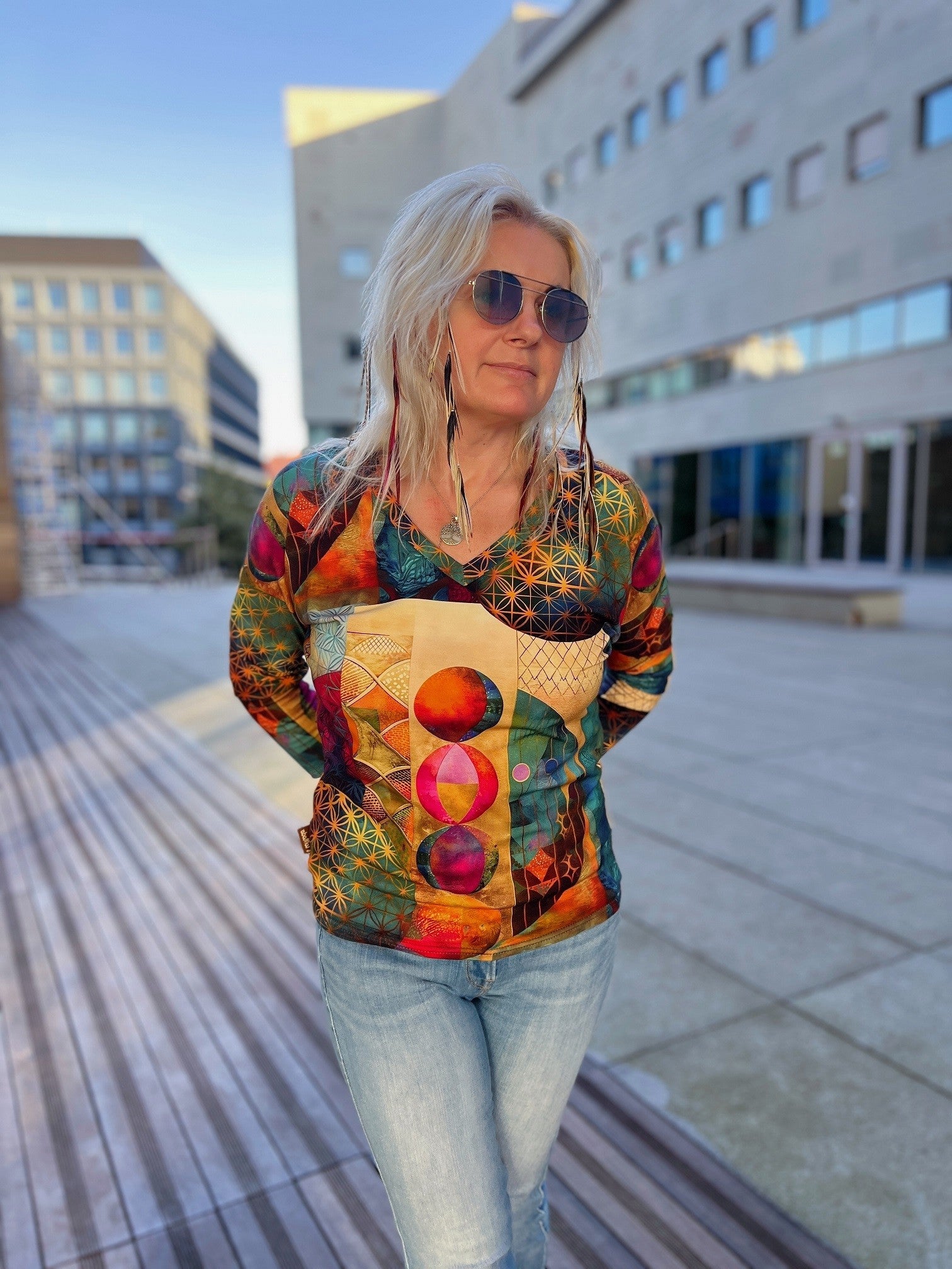 Bluzka Kimonowa wiskoza - Kwiat Życia