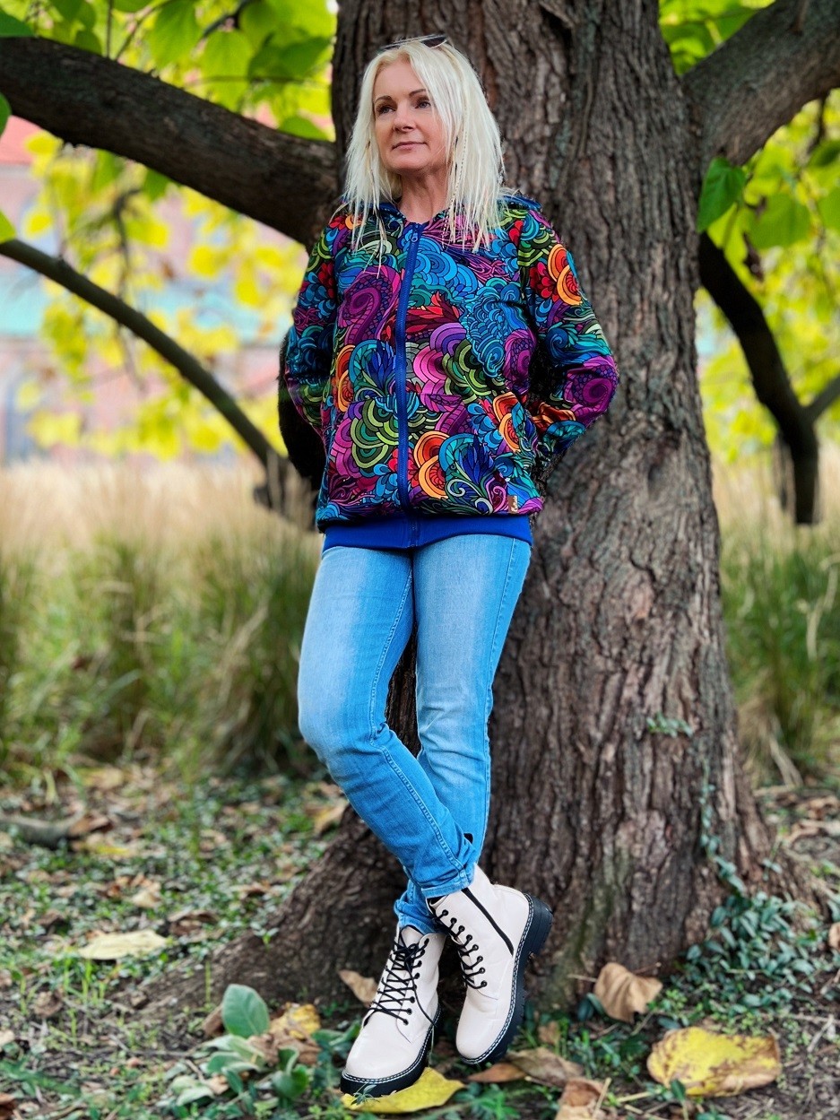 Bluza na zamek Radość Fuksja