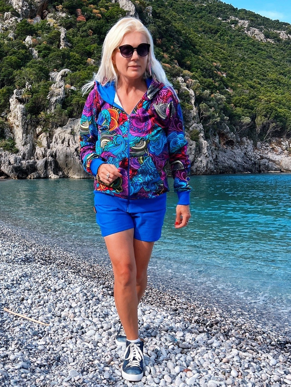 Bluza na zamek Radość Fuksja