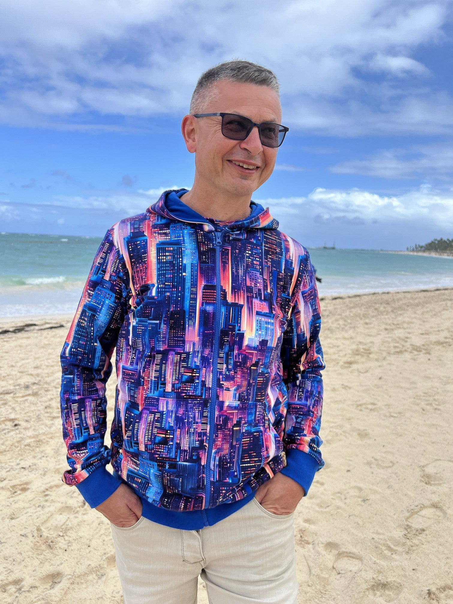 Bluza na zamek męska ściągacz Podróż