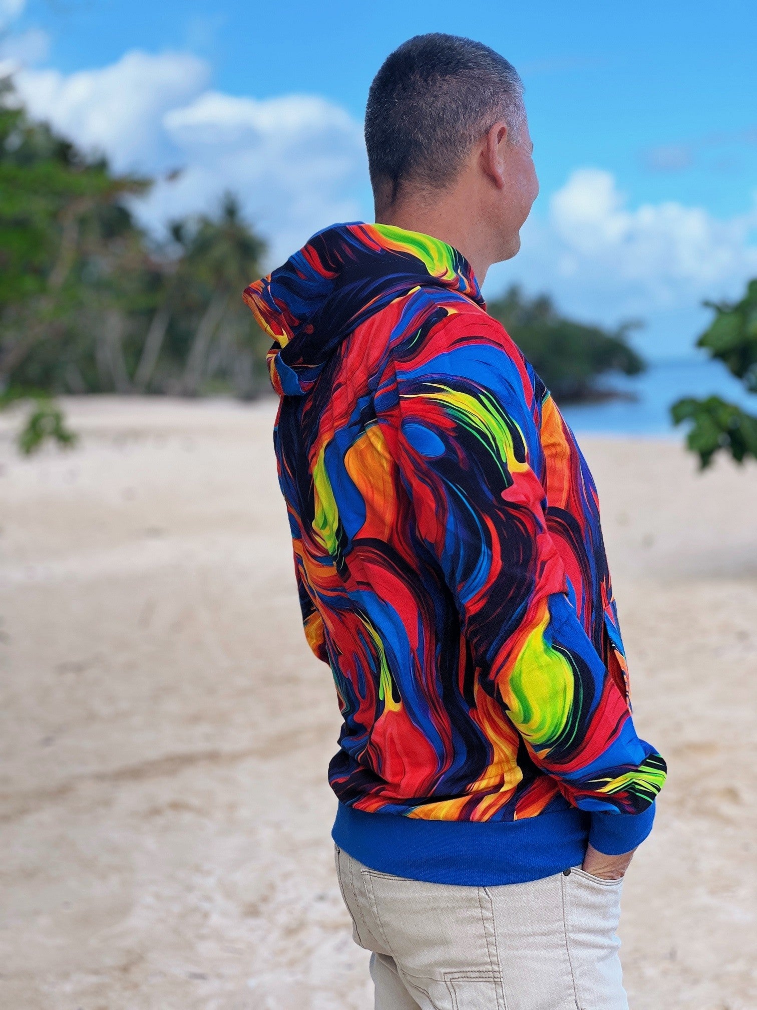 Bluza na zamek męska ściągacz  Flow