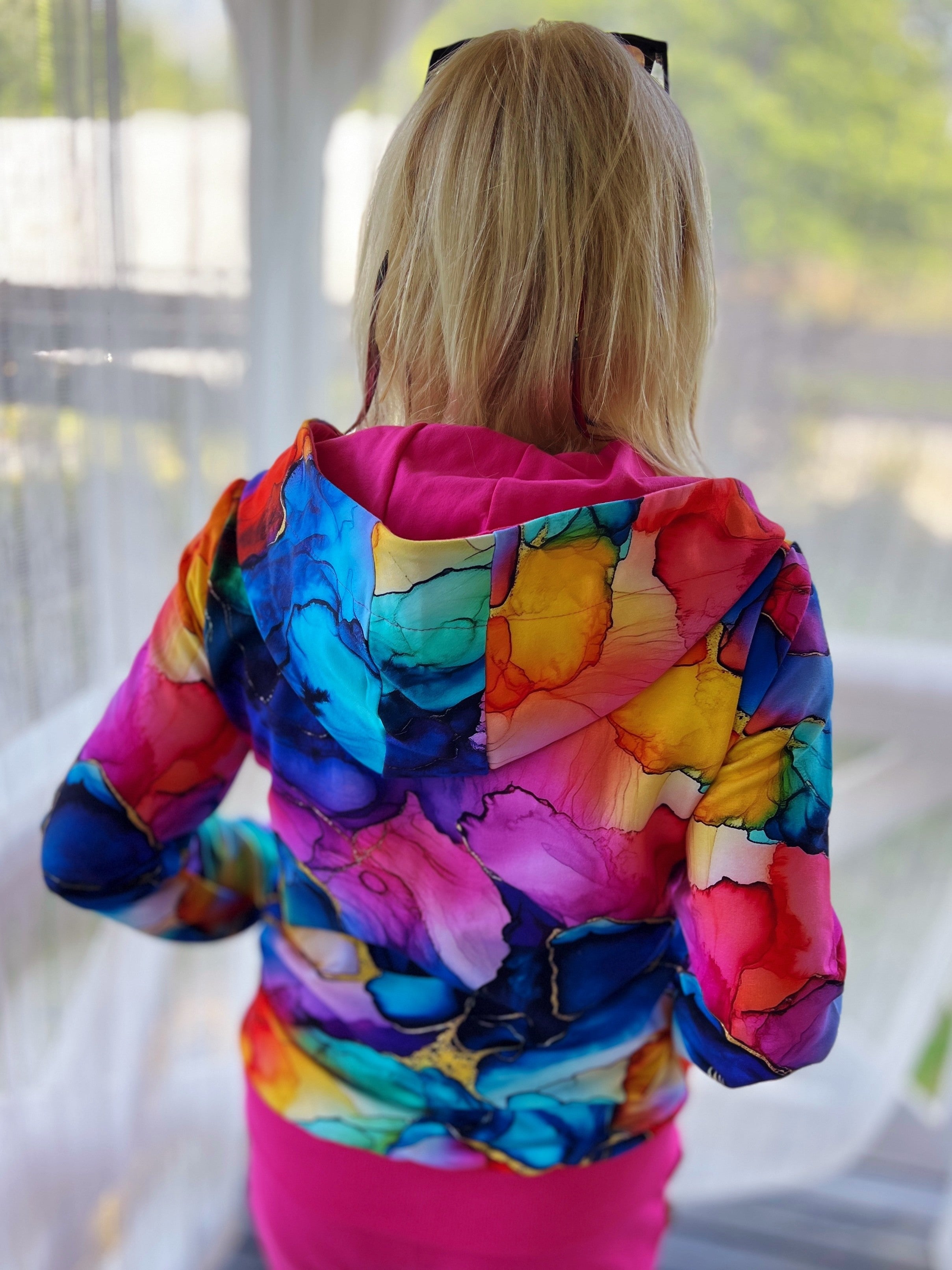 Bluza Widzę Cię - zamek - Magiczna/fuksja