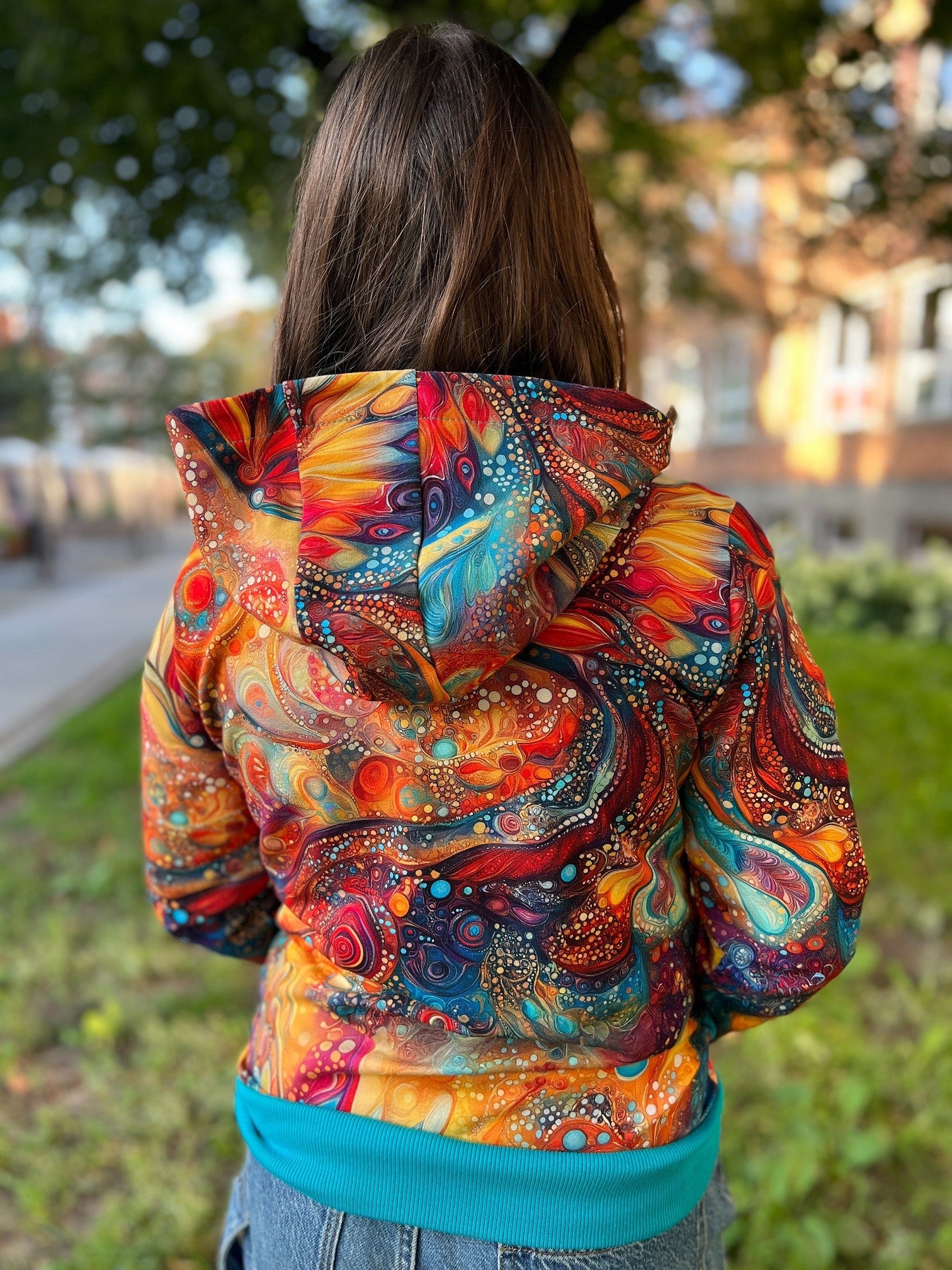 Bluza na zamek Fantazja Turkus