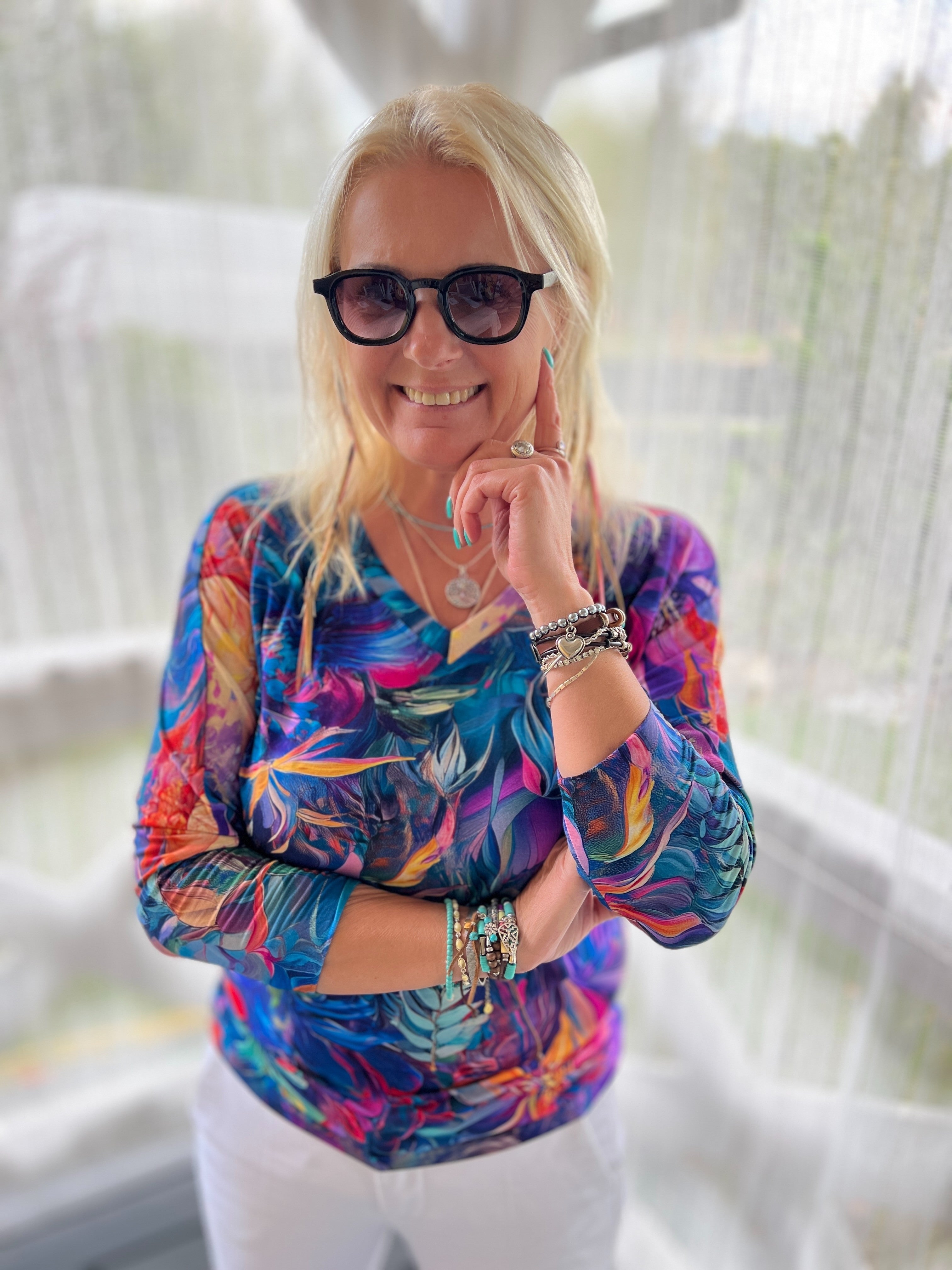 Bluzka Kimonowa wiskoza - Zachwyt