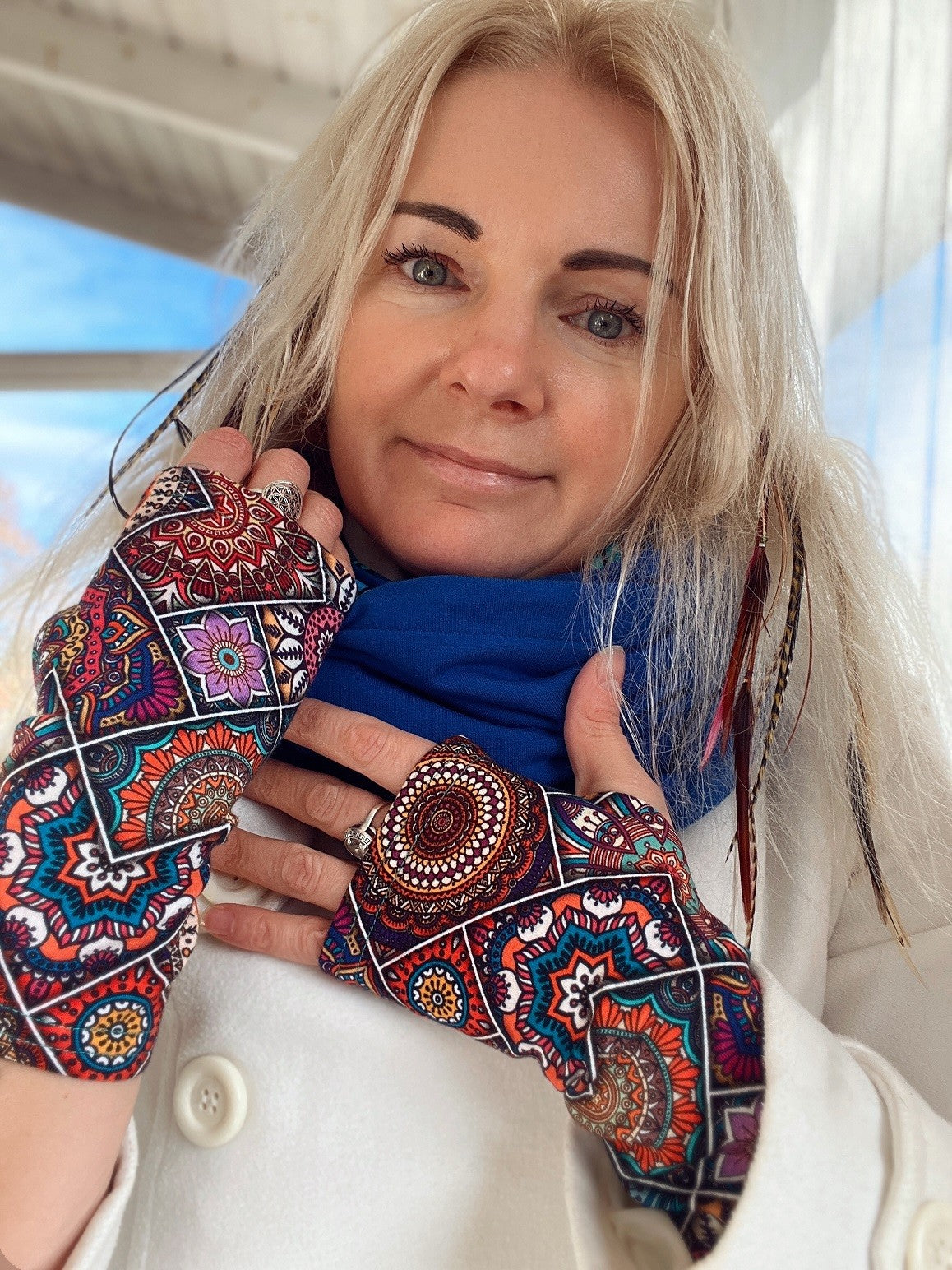 Rękawiczki bez palców Mandala
