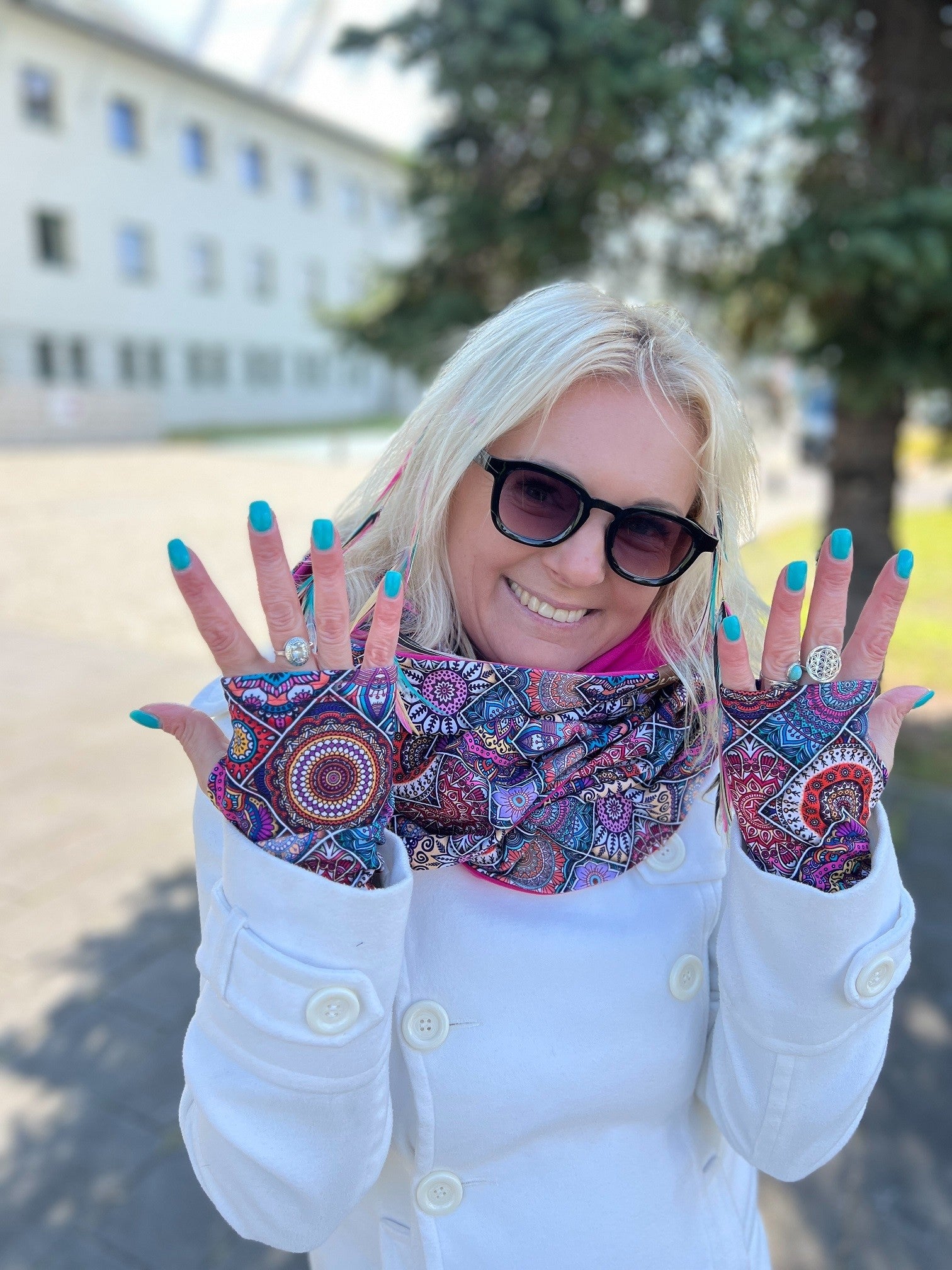Rękawiczki bez palców Mandala