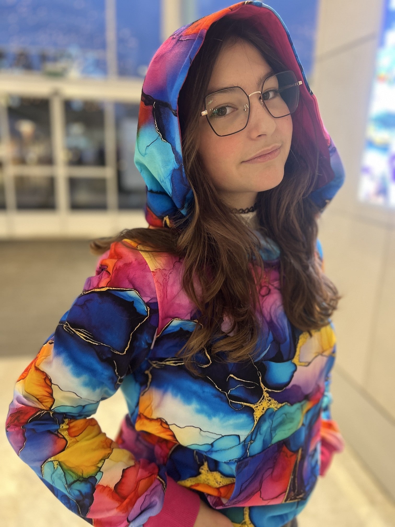Bluza z Kapturem Magiczna Fuksja