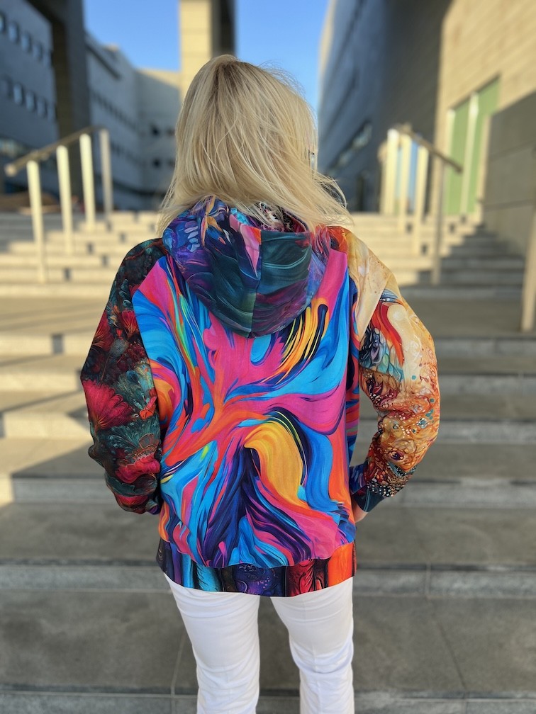Bluza z Kapturem oversize unikat (8) S/M