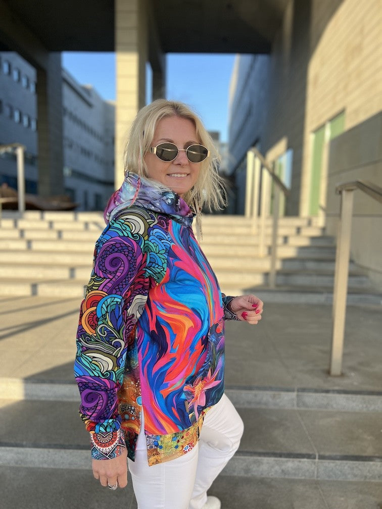 Bluza z Kapturem oversize unikat (11) S/M