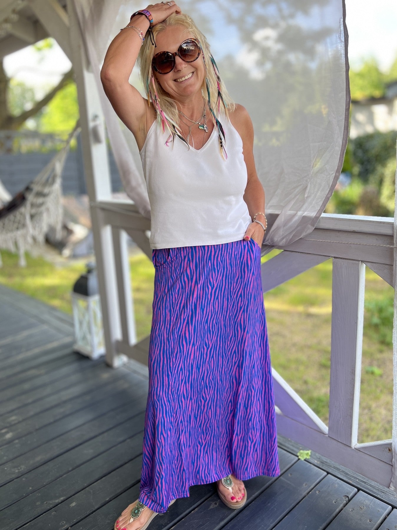 Spódnica Maxi wiskoza Moc Oceanu
