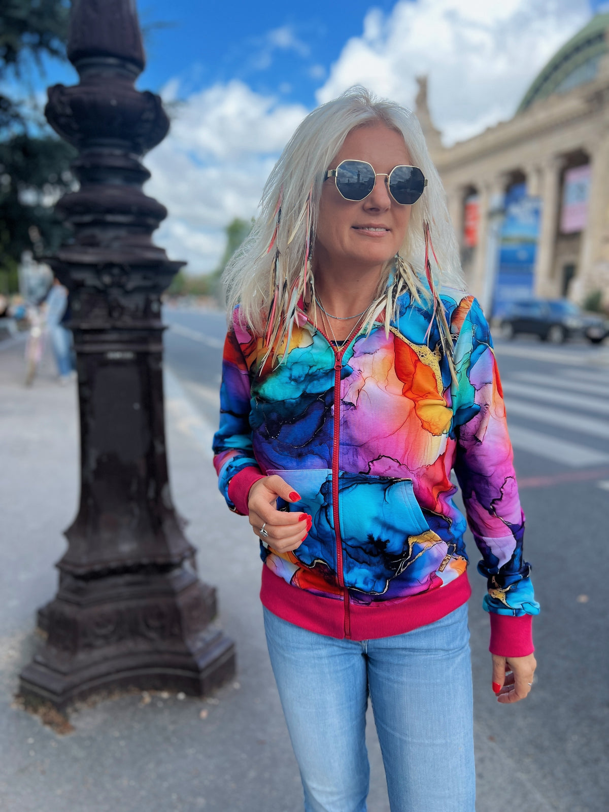 Bluza na zamek Magiczna Fuksja
