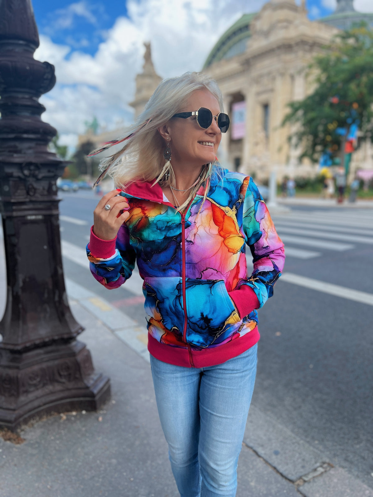 Bluza na zamek Magiczna Fuksja