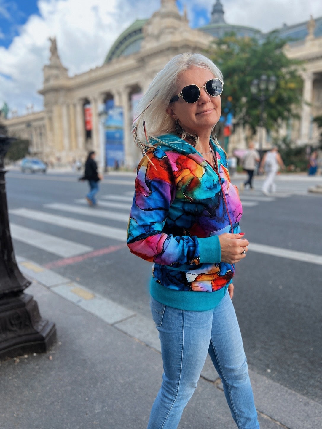 Bluza na zamek Magiczna turkus