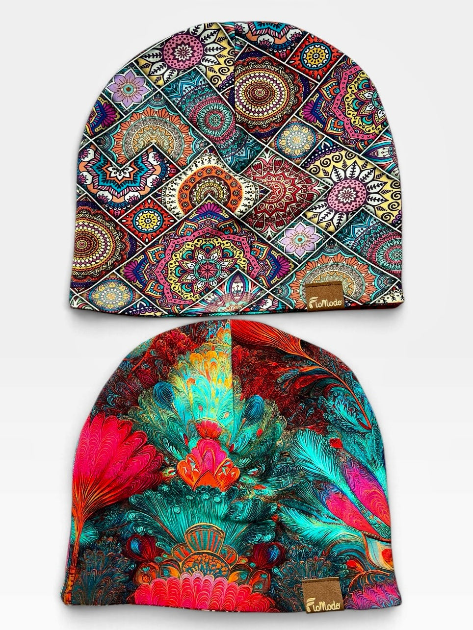 Czapka podwójna dwustronna Mandala, Rozkwitaj